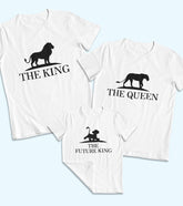 The King, The Queen And The future King Unisex Half Sleeve T-Shirts (Pack of 3)